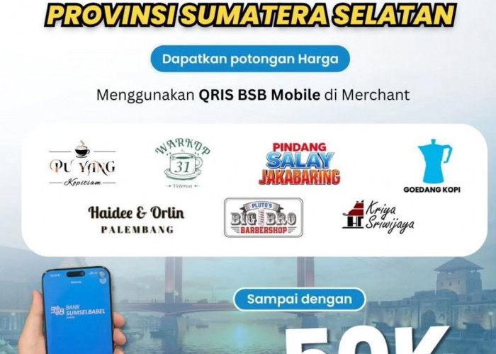 Sambut HUT Sumsel ke-80, Bank Sumsel Babel Hadirkan Promo QRIS di Merchant Favorit Palembang