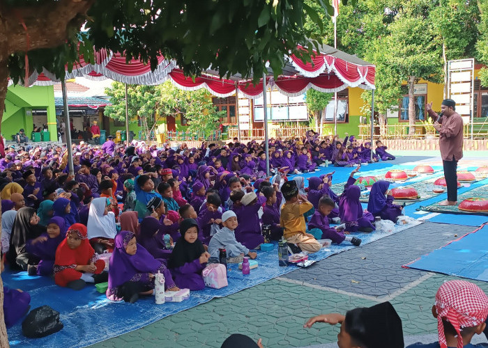 Jaga Tradisi di Tengah Gempuran Gadget, SDN 28 Pangkalpinang Gelar Nganggung Peringati Maulid Nabi