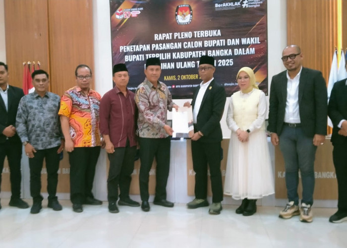 KPU Resmi Tetapkan Fery Insani - Syahbudin Bupati Bangka Terpilih 