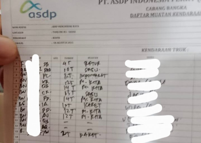 Kembali, 15 Truk Timah dari Belitung Menuju Bangka, Sore Ini Tiba di Sadai 