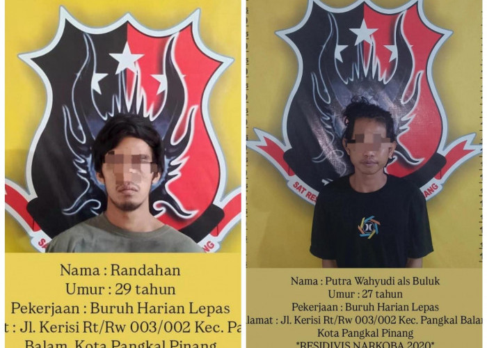 Polresta Pangkalpinang Tangkap Dua Pelaku Pencurian Sembako, Salah Satunya Residivis Narkoba