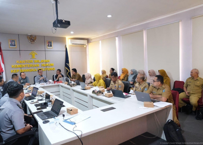 Kakanwil Kemenkum Babel Pimpin Rapat Harmonisasi Ranperda Belitung Timur Dan Ranperbup Bangka Tengah