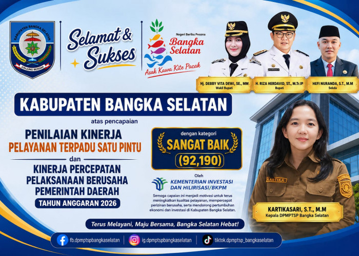 Bukti Pelayanan Perizinan Makin Berkualitas, DPMPTSP Basel Raih Predikat Sangat Baik dari BKPM