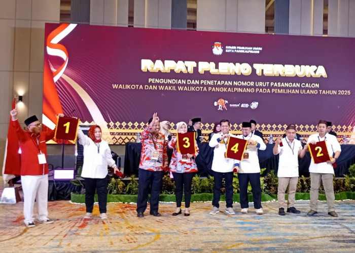 Makna Nomor Urut Bagi 4 Pasangan Calon Pilkada Pangkalpinang 