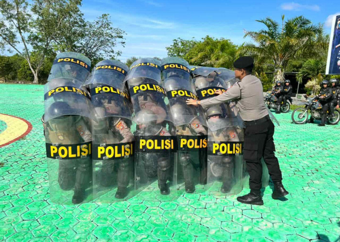 Mewanti-Wanti Ada Ujuk Rasa Pilkades Serentak, Polres Babar Mulai Persiapkan Satu Pleton Dalmas