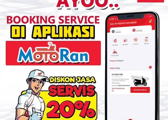 Service Motor Tanpa Antri di Honda Babel, Bisa Lewat Booking Online Service di Aplikasi MotoRan Loh!