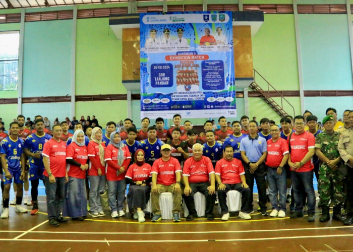 Eksebisi Voli BSB Vs All Star Belitung, Representasi Semangat Olahraga 2 Provinsi 