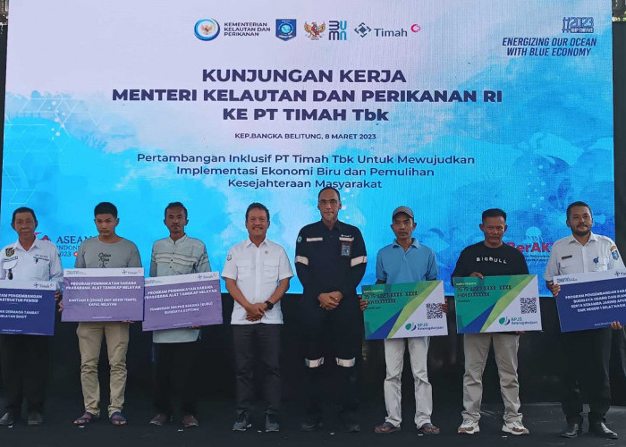 Menteri KKP Lihat Program Revitalisasi Mangrove PT Timah Tbk bersama Yayasan Ikebana 