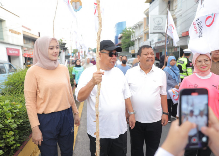 Gubernur Hidayat Bersama Ketua TP PKK Noni Gelorakan Semangat HUT ke-25 Babel 