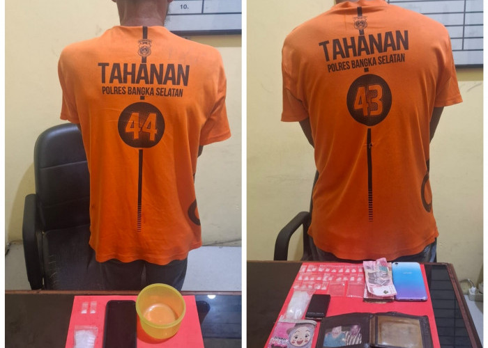 Dua Warga Bukit Permai Toboali Tertangkap Ngedar Sabu