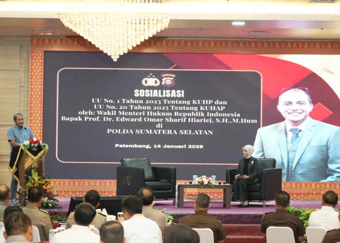 Wakil Menteri Hukum Sosialisasikan KUHP Baru di Palembang, Kunjungi Satpol PP Provinsi Sumatera Selatan