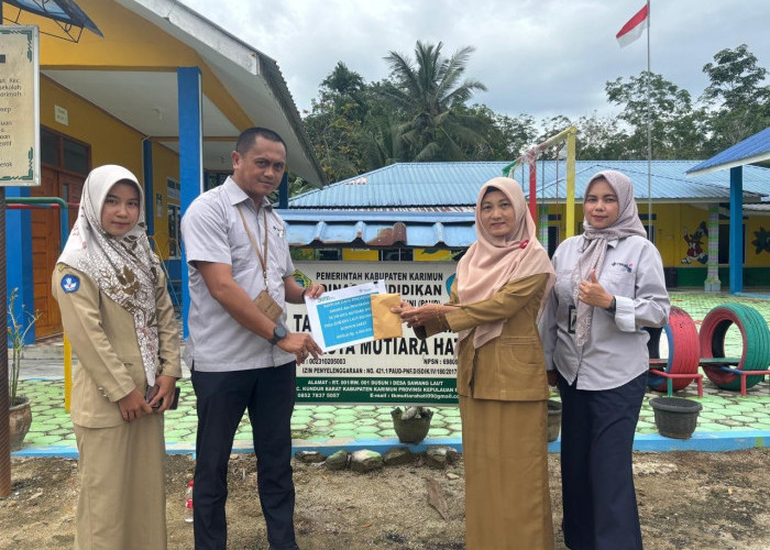 Dukung Pendidikan Anak Usia Dini, PT Timah Serahkan Bantuan untuk TK Swasta Mutiara Hati 