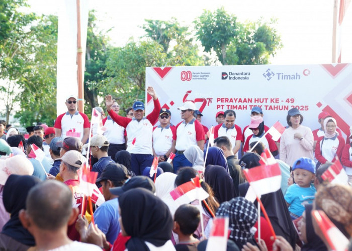 Meriah Banget, Pekan Sehat HUT ke-49 PT Timah di Pangkalpinang Belasan Ribu Warga Ikuti Jalan Santai