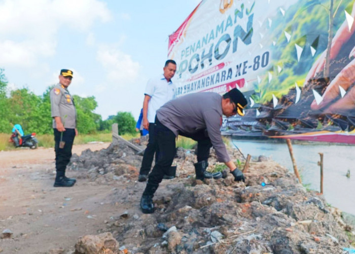 Kapolresta Pangkalpinang Tanam Mangrove di DAS Teluk Bayur, Wujud Komitmen Jaga Lingkungan