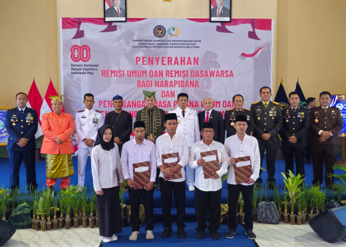 Lapas Narkotika Pangkalpinang Ikuti Penyerahan Remisi Umum dan Remisi Dasawarsa Tahun 2025