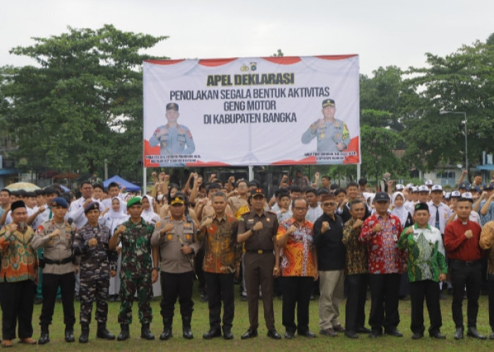 Elemen Masyarakat Kabupaten Bangka Deklarasi Tolak Geng Motor