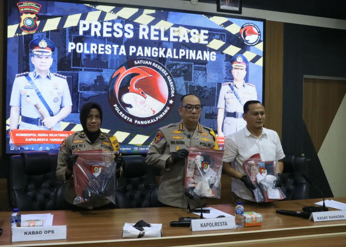 Polresta Pangkalpinang Sita 101 Gram Sabu Senilai Rp 110 Juta, 4 Pria Ditangkap