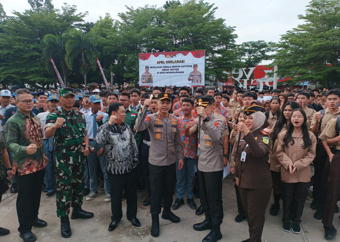 Polresta Pangkalpinang, Forkopimda dan Masyarakat Deklarasi Penolakan Geng Motor di Pangkalpinang