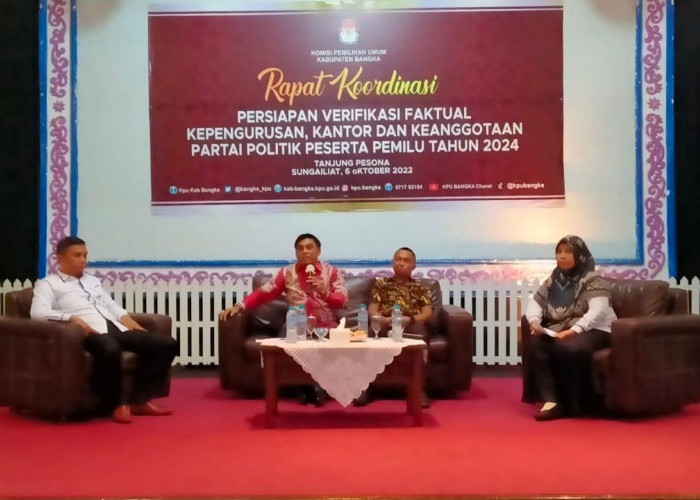 Parpol Diminta Bersiap, KPU Bangka akan Verifikasi Faktual