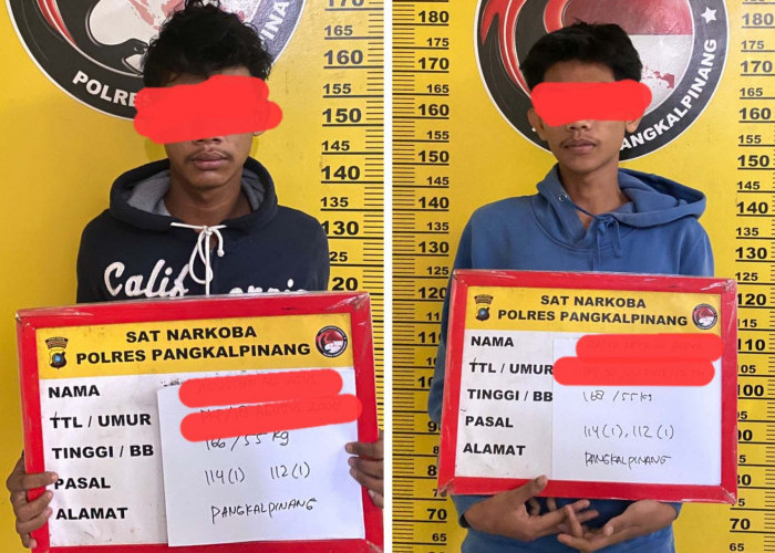 Dua Remaja di Pangkalpinang Ditangkap Polisi Karena Ngedar Sabu