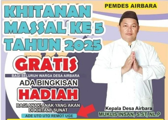 Manfaatkan Liburan Sekolah, Pemdes Airbara Gelar Khitanan Masal, Yuk Segera Daftar 