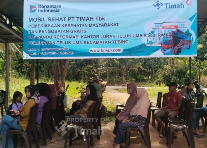 Mobil Sehat PT TIMAH Hadir di Teluk Uma, Warga Antusia Dapatkan Layanan Kesehatan Gratis