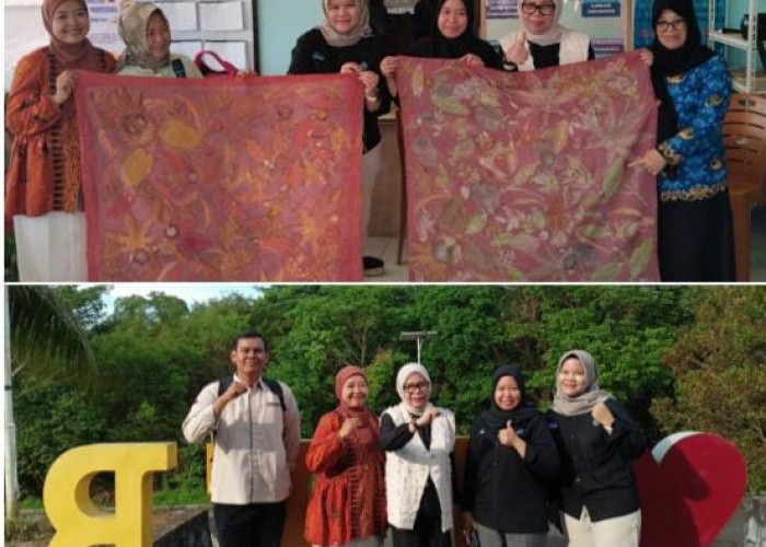 FEB UBB Gelar Pelatihan Batik Ecoprint di Kelurahan Jerambah Gantung