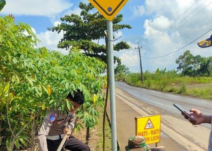 Kurangi Angka Kecelakaan, Satlantas dan Dishub Basel Pasang Rambu Lalin 
