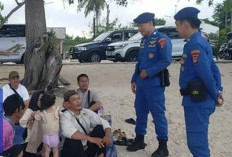 Satpolairud Polresta Pangkalpinang Amankan Pantai Pasir Padi, Ratusan Wisatawan Bisa Libur Lebaran dengan Aman