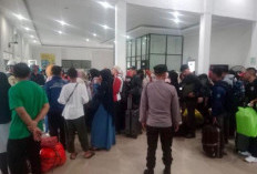 Polsekwas Pelabuhan Pangkalbalam Awasi Arus Penumpang Kapal Express Bahari