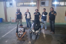 Tim Opsnal Bersama Buser Macan Selatan Tangkap Pelaku Curanmor Hingga ke Muntok 