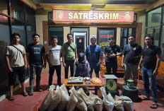 Polres Basel Amankan EN di Desa Paku, 326 Kilogram Pasir Timah Diduga Ilegal Jadi BB 