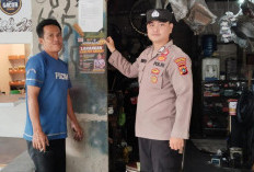 Instruksi Kapolda Babel Ditindaklanjuti, Polsek Pangkalan Baru Pasang Stiker Larangan Knalpot Brong di Bengkel
