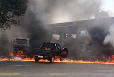 Antrian BBM di SPBU Pangkalan Baru Mengeluarkan Kobaran Api, 2 Mobil Terbakar