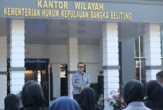 Kanwil Kemenkum Babel Laksanakan Apel Pagi Gabungan bersama Kanwil Kementerian HAM Babel
