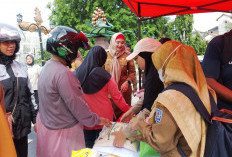 Gerakan Pangan Murah di Alun Alun Toboali, Ada  Beras Lokal Rias Makmur Segini Harganya 