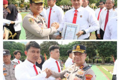 Kapolres Beri Penghargaan Kepada 21 Personel Polres Basel yang Berprestasi Dalam Bertugas 