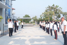 Sabtu Sehat di Lapas Narkotika Pangkalpinang, Kalapas Ikut Workout dan Main Voli