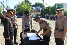 Peringati Harkitnas ke-118, Kapolresta Pangkalpinang Pimpin Serah Terima Jabatan Dua Kapolsek   