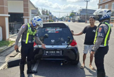 Satlantas Polres Belitung Razia TNKB Tak Standar, Sejumlah Pengendara Ditindak