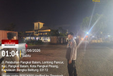 Polsekwas Pelabuhan Pangkalbalam Patroli Dini Hari, Cegah Kejahatan di Jam Rawan