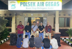 Polsek Airgegas Amankan Enam Pemuda Asal Bateng Curi Mesin Pompa Air, Kerugian Puluhan Juta 
