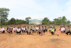 Polres Basel Tanam 4 Jenis Pohon di Lahan Eks Tambang 