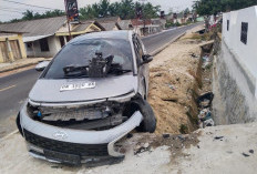 Mobil Hyundai Alami Laka Tunggal, 1 Orang Meninggal Dunia, Diduga Micro Sleep 